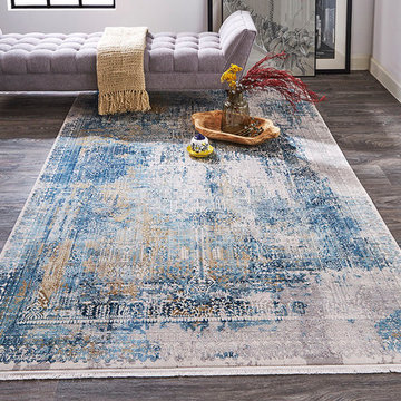 Lindstra Area Rug - Blue/Gray