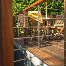 Outdoors: Deck-Retaining Wall