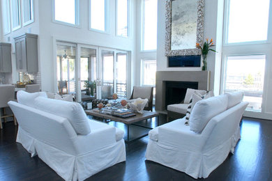 Example of a minimalist living room design in Houston