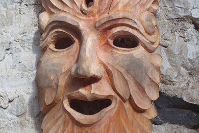 Sculpture masque bois