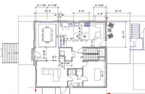 Dining Room through to Kitchen dimensions