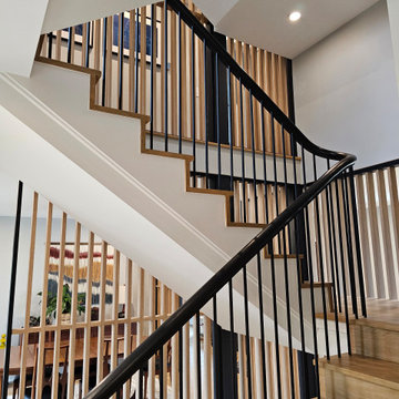 Project #115 | Staircase with Continuous Rail System Without Newels