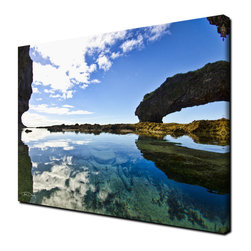 Ready2HangArt - Ready2hangart 'Aqua Rocks' Canvas Wall Art - Prints And Posters