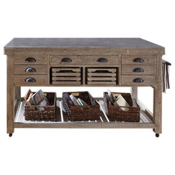 Rustic Kitchen Islands And Kitchen Carts Rustic Movable Kitchen Island With Stone Top