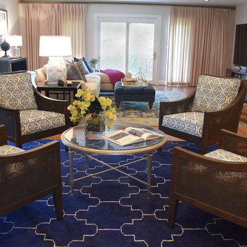 A lengthy living room