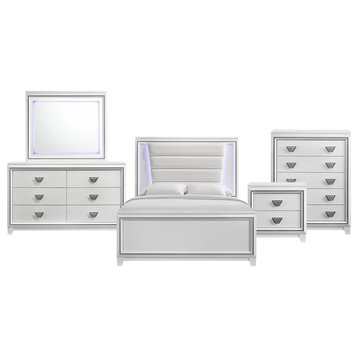 Picket House Furnishings Taunder Queen 5PC Bedroom Set in White