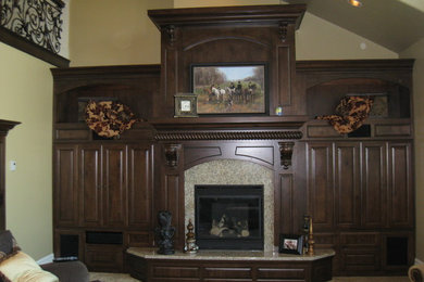 Elegant living room photo in Boise