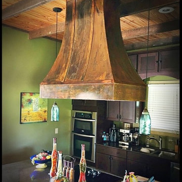 Copper Patina Rangehood - Farmhouse