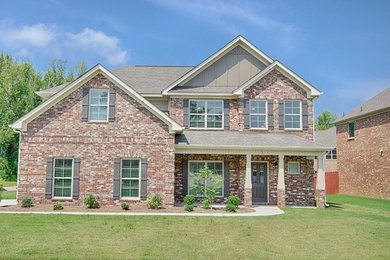 Home design - large contemporary home design idea in Birmingham