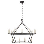 Visual Comfort & Co. - Darlana Large Two-Tiered Ring Chandelier in Aged Iron - Darlana Large Two-Tiered Ring Chandelier in Aged Iron
