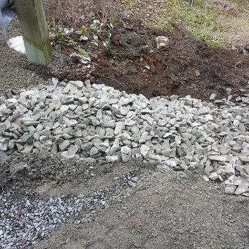 Gravel Driveway with French Drain