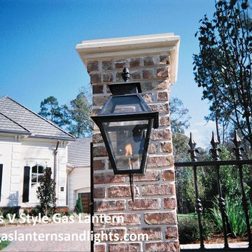 Sheryl's V Style Gas Lantern on Steel Loop Bracket