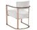 Graceful and Refined Armchair With Rose Gold Steel Frame