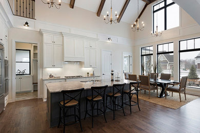 Eat-in kitchen - eclectic eat-in kitchen idea in Minneapolis