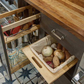 Modern farmhouse kitchen, mud area, half bath