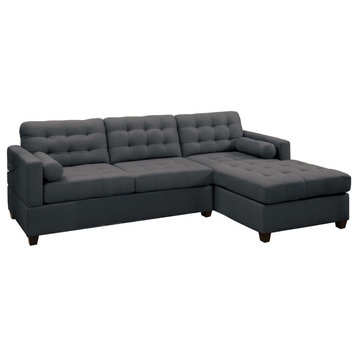 2 Pieces Sectional Sofa,Dark Blue