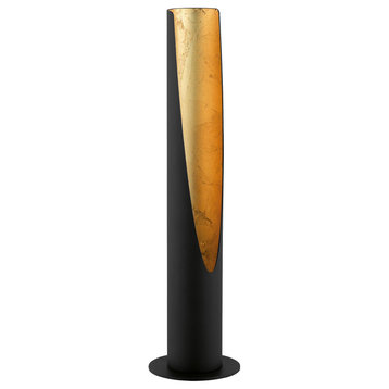 1-Light, 10W Table Lamp, Matte Black/Gold