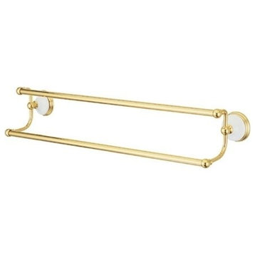 Kingston Brass 24" Dual Towel Bar, Polished Brass