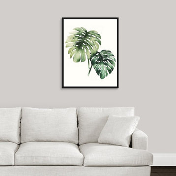 "Tropical Plant II" Floating Frame Canvas Art, 26"x32"x1.75"