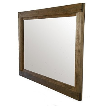 Driftwood Farmhouse Style Vanity Mirror, 42"x30"