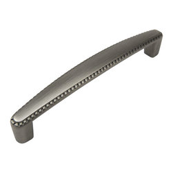 Cosmas - Cosmas 4112AS Antique Silver Cabinet Pull, 5" Hole Centers, Set of 5 - Cabinet And Drawer Handle Pulls