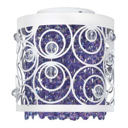Schonbek Shadow Dance Flush Mount in White - Flush-mount Ceiling Lighting