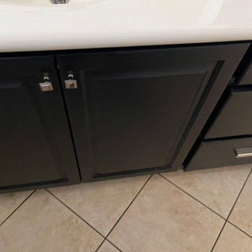 Multiple Room Cabinetry Reface with Partial Build