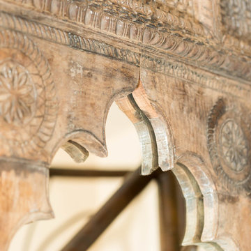 Hand-Carved Wood Door