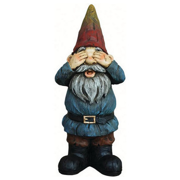 Resin See No Evil Gnome, 18.5"