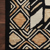 Loloi Wool Tribal-Inspired NAL-01 Black, Beige Area Rug, 2'0"x5'0"