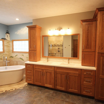 Barrier Free Walk-in Shower with Free Standing Tub ~ Medina, OH