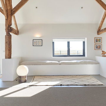 Minimalist reading nook - Contemporary Barn Conversion in Wiltshire