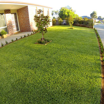 Homeowner landscaped lawn areas