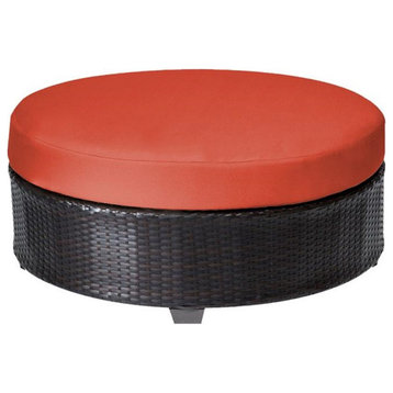 Barbados Round Coffee Table in Tangerine