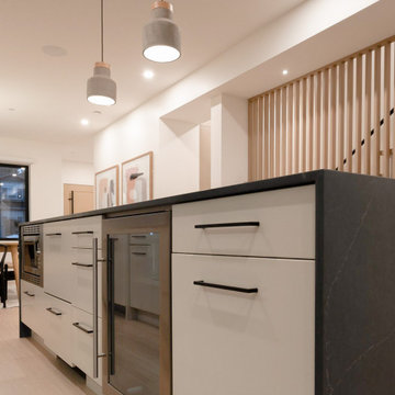Slab Door Modern Style Kitchen Cabinet