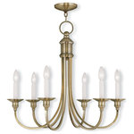 Livex Lighting - Livex Lighting Cranford - Six Light Chandelier, Antique Brass Finish - Six Light Chandelier.Cranford Six Light C Antique Brass *UL Approved: YES Energy Star Qualified: n/a ADA Certified: n/a  *Number of Lights: Lamp: 6-*Wattage:60w Candelabra Base bulb(s) *Bulb Included:No *Bulb Type:Candelabra Base *Finish Type:Antique Brass