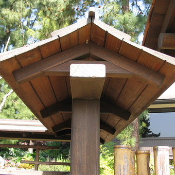 Japanese Garden Around Koi Pond