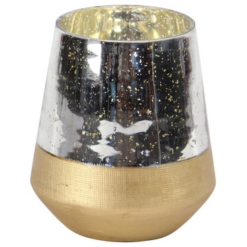 Modern Gold Glass Candle Lantern 24705