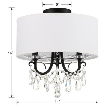 Crystorama Lighting Group 6623-CL-MWP_CEILING Othello 3 Light - Polished Chrome