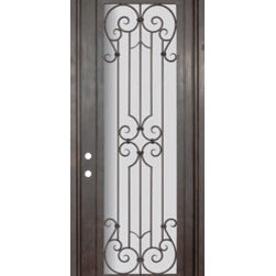 Milano 36x96 Wrought Iron Single Door 14 Gauge Steel - Front Doors