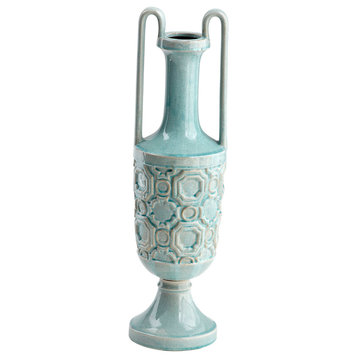 Cyan Small August Sky Vase, Teal