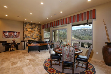Example of a mountain style living room design in Phoenix