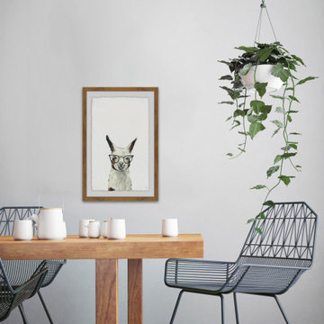 "Jolly Llama" Framed Painting Print