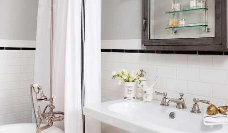 Salle de bains de la Semaine : Une déco victorienne en noir et blanc