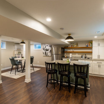 Transitional Basement Remodel Prairie Village, KS