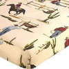 Wild West Cowboy and Horse Print Crib and Toddler Sheet