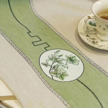 QYFL2302AA 2023 New Arrival Petrel Blue Grey Green Chenille Ready Made Curtains