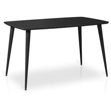 Essai Glass Top Dining Table, Black