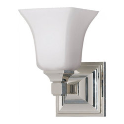 Feiss American Foursquare 1 Light Bathroom Lighting in Steel Material - Lighting