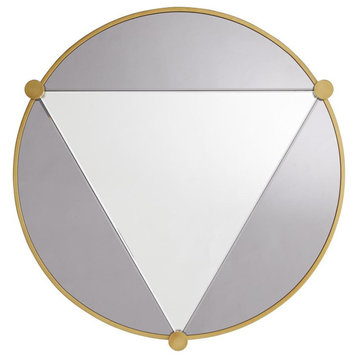 Vogel Mirror, Antique Brass, Smoke Mirror, Plain Mirror, 35"W (9629 3JL00)